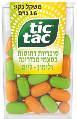 טיק טק בטעם מנדרינה וליים - ירוק כתום