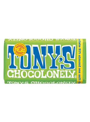 Tony's - טוני טבלת שוקולד מריר עם שקדים ומלח 180g