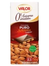 Valor ואלור - טבלת שוקולד מריר עם שקדים שלמים  ללא תוספת סוכר 150G