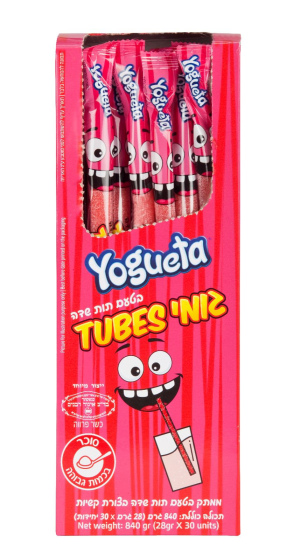 יוגטה מארז גומי בצורת קשיות בטעם תות 840g