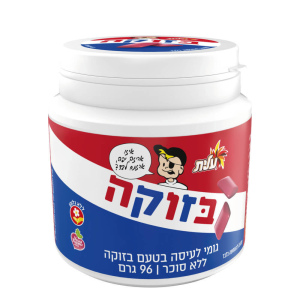 מסטיק בזוקה עלית בטעם בזוקה ללא סוכר 96g