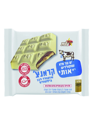 קראנצ' שוקולד לבן ביסקוויט - עלית 100 גרם