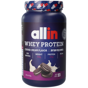 allin - אבקת משקה חלבון בטעם קרם עוגיות 759g