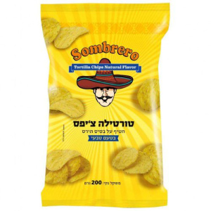 סומבררו - טורטילה צ'יפס בטעם טבעי 200g