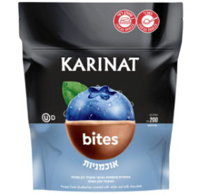 קרינט בייטס אוכמניות קפוא מצופה שוקולד לבן וחלב 200 ג'