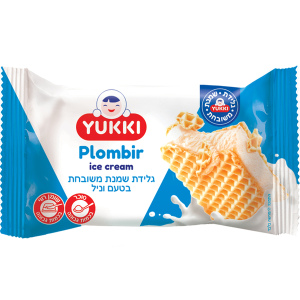 גלידת סנדוויץ שמנת משובחת בטעם וניל YUKKI