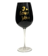 כוס זכוכית ליין I LOVE YOU