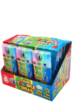 ספריי שלישייה חמוץ בטעמי פטל, תפוח ותות