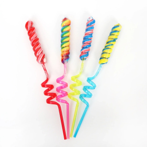 סוכריה על מקל עם קשית  - יחידה