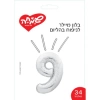 בלון 34 אינץ ספרה 9 כסוף