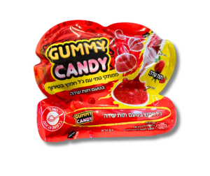 GUMMY CANDY - גומי עם ג'ל תות 57g